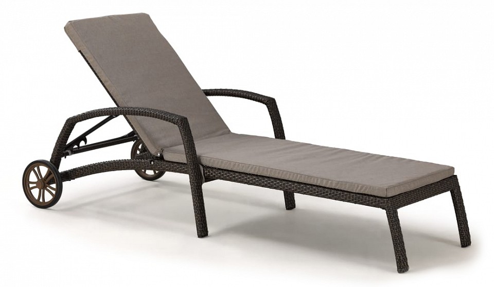 Лежак a35a2-w53 brown с матрасом