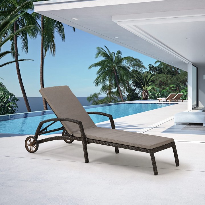 Лежак a35a2-w53 brown с матрасом