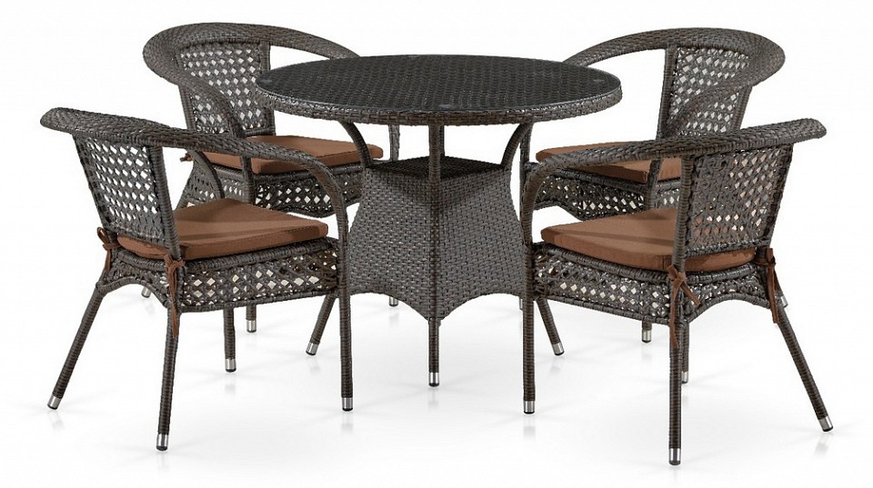 Набор уличный Лион-1a t220ct-y32-w53 brown 4pcs (4-1)