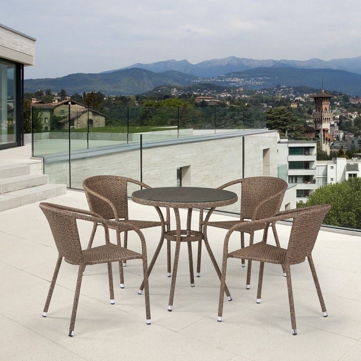 Набор уличный t282ant-y137c-w56 light brown 4pcs