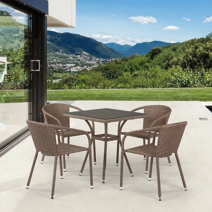 Набор уличный t282bnt-y137c-w56 light brown 4pcs