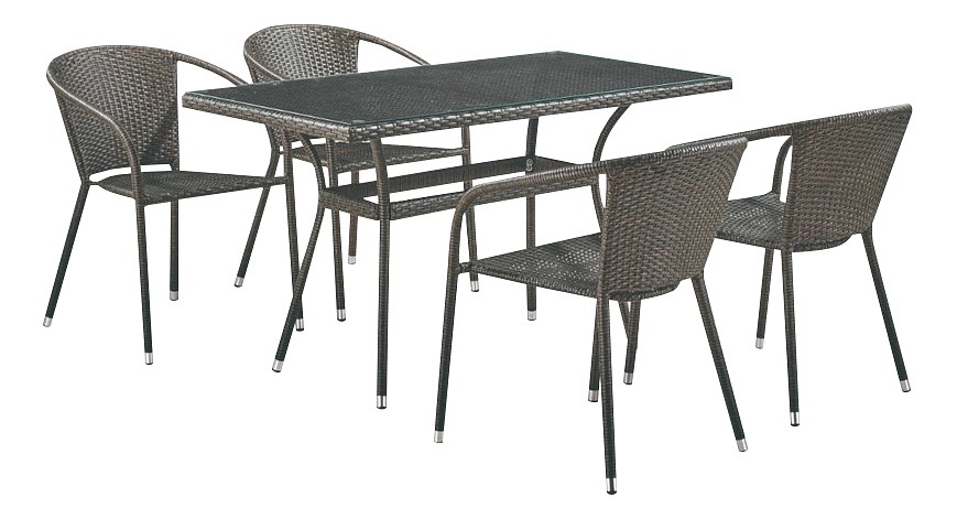 Набор уличный t286a-y137c-w53 brown 4pcs