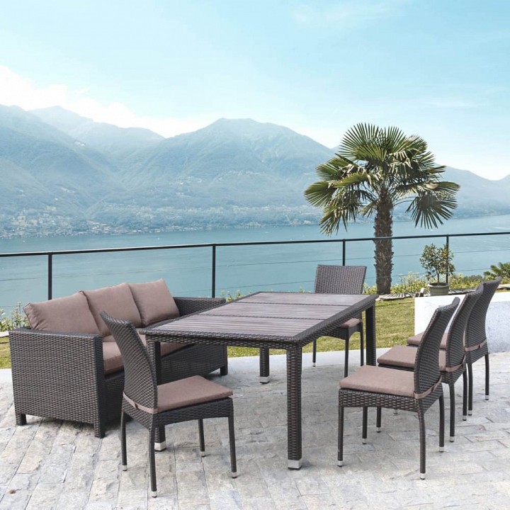 Набор уличный t347-s65a-y380a-w53 brown 8pcs