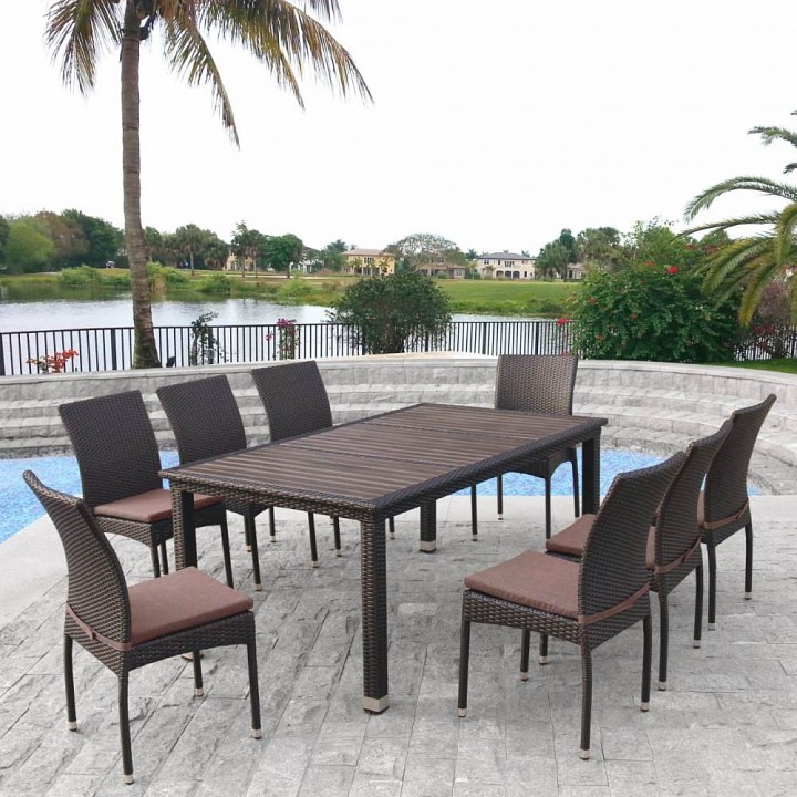 Набор уличный t347-y380a-w53 brown 8pcs