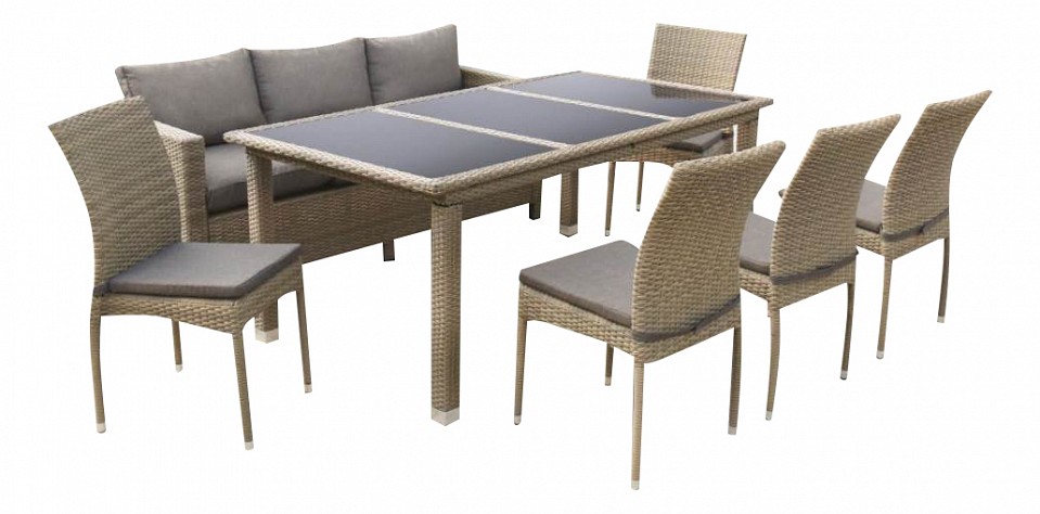 Набор уличный t365-s65-y380b-w65 8pcs light brown 8pcs