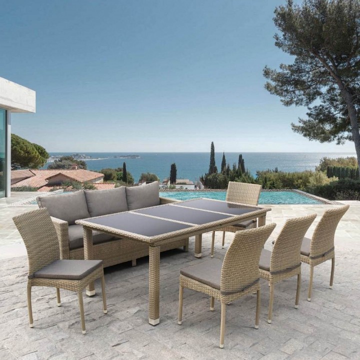 Набор уличный t365-s65-y380b-w65 8pcs light brown 8pcs