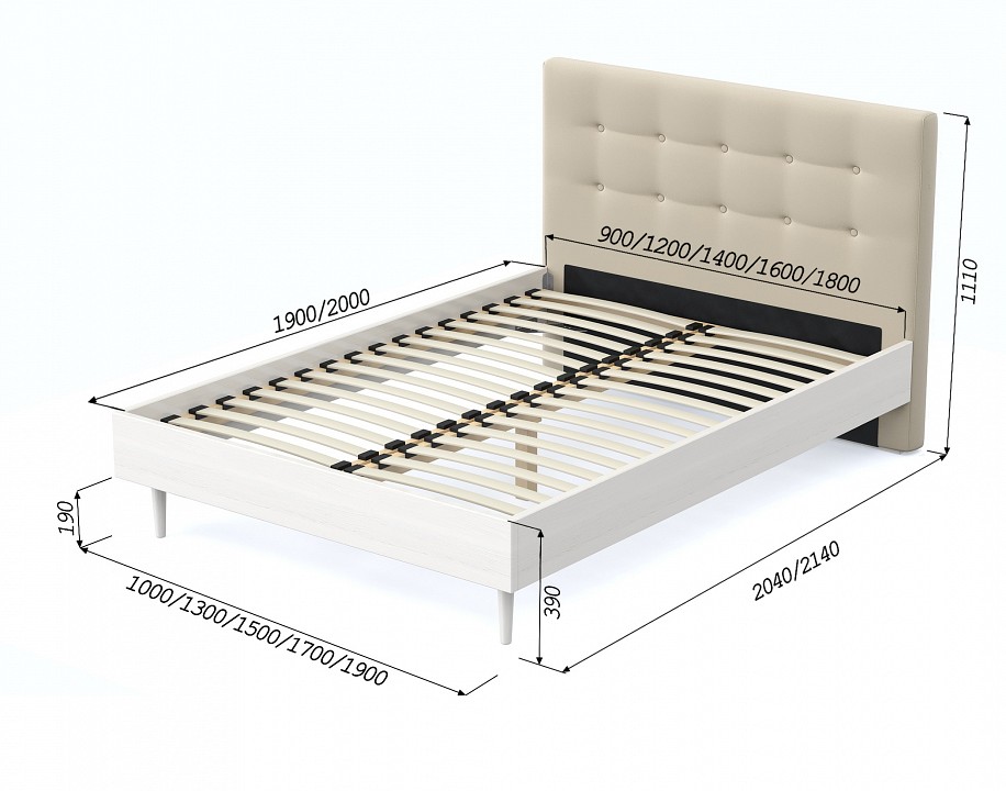 Кровать двуспальная Альмена