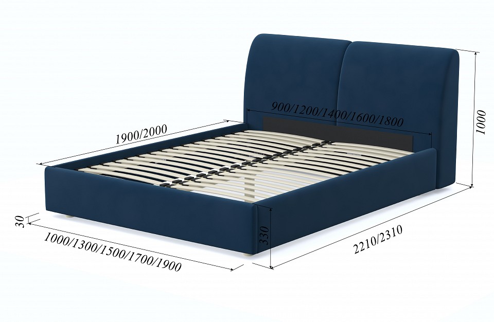 Кровать полутораспальная Бекка