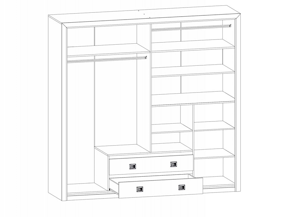 Шкаф платяной Коен szf 4d2s-214