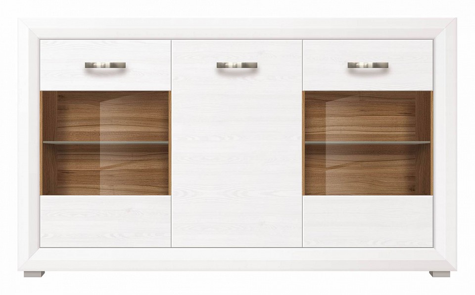 Тумба-витрина Мальта b136-reg2w1d