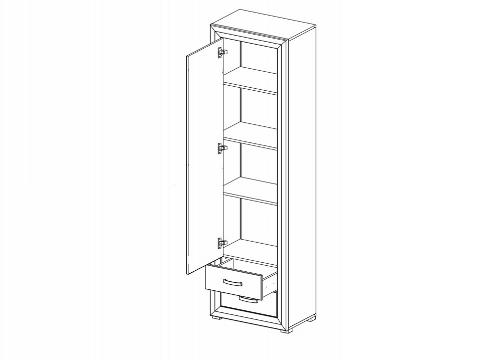 Шкаф для белья Мальта b136-reg1d2s