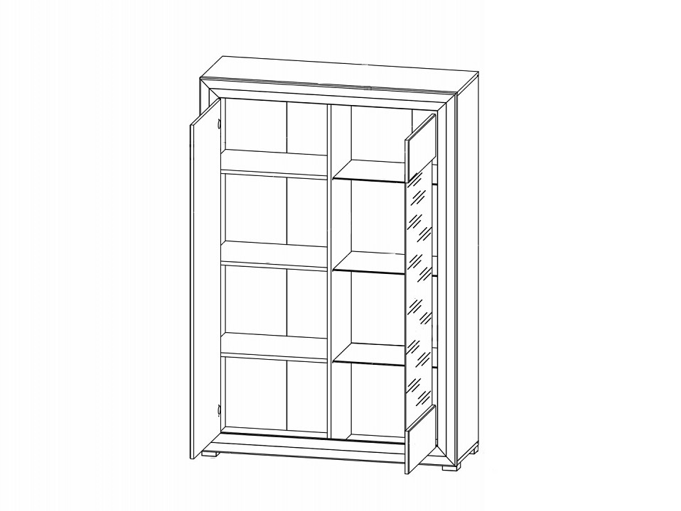 Тумба-витрина Мальта с подсветкой reg1w1d