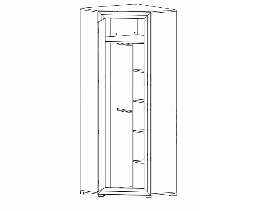 Шкаф платяной Мальта b136-szfn1d
