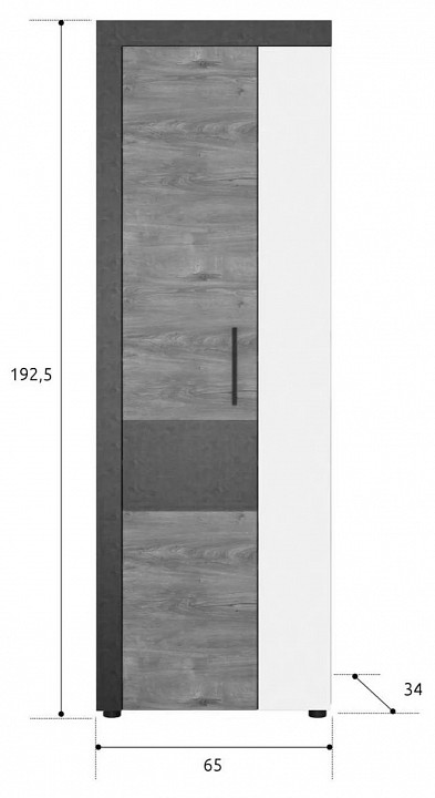 Шкаф платяной brownie szf1d1m