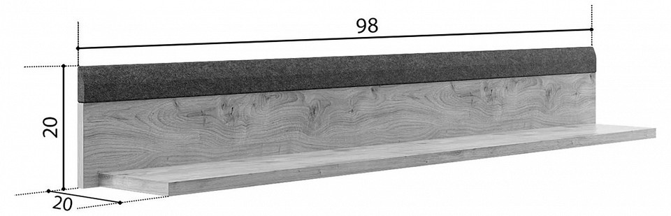 Полка навесная grace pol98