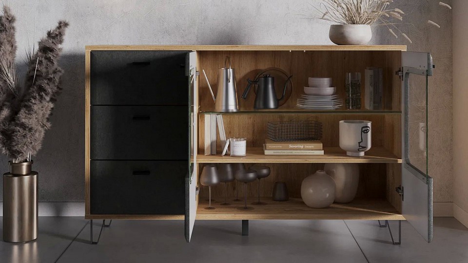 Тумба-витрина grace kom2w3s