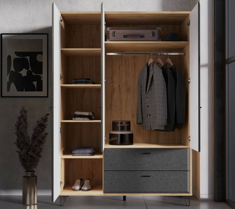 Шкаф платяной grace szf3d2s