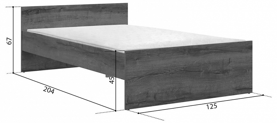 Кровать полутораспальная Непо loz120х200