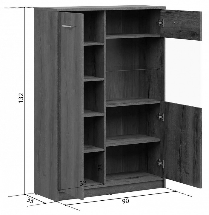 Тумба-витрина Непо reg1d1w-90
