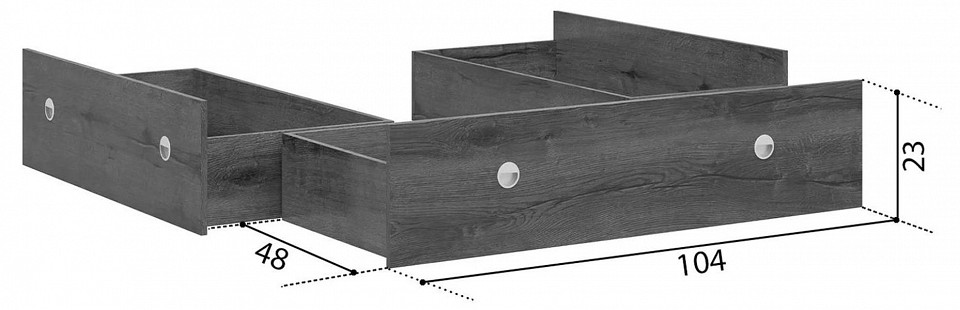 Набор из 3 ящиков для кровати Непо loz3s-140