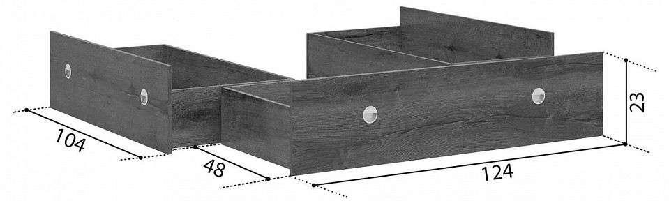 Набор из 3 ящиков для кровати Непо loz3s-160