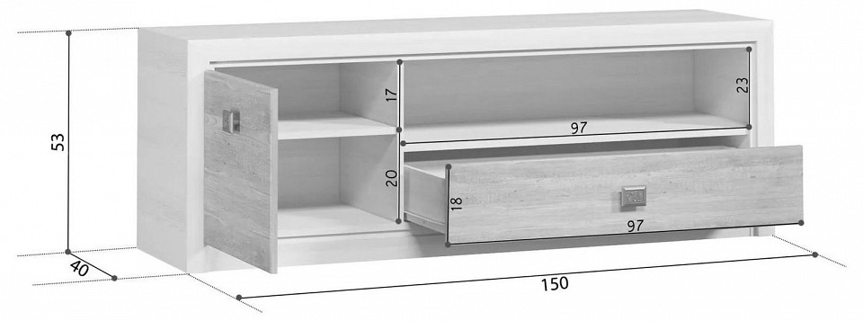 Тумба под ТВ Коен rtv1d1s