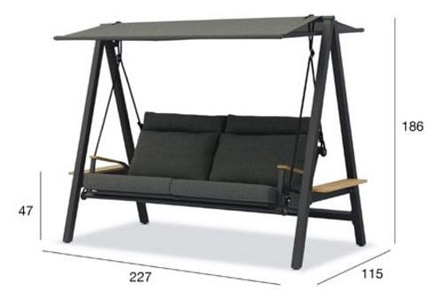 Качели с тентом трехместные malmo