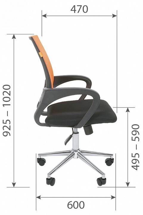 Кресло компьютерное chairman 696 хром