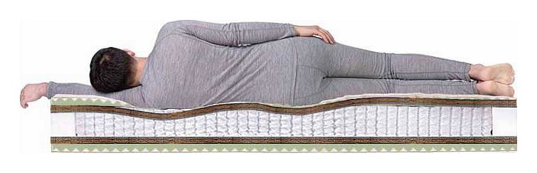 Матрас полутораспальный space massage s-1000 2000x1400