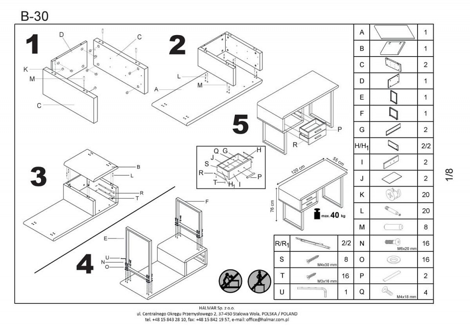 Стол компьютерный b-30