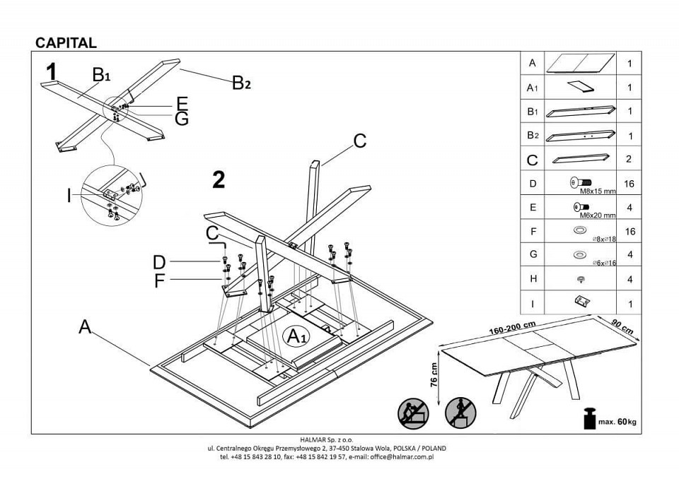 Стол обеденный capital