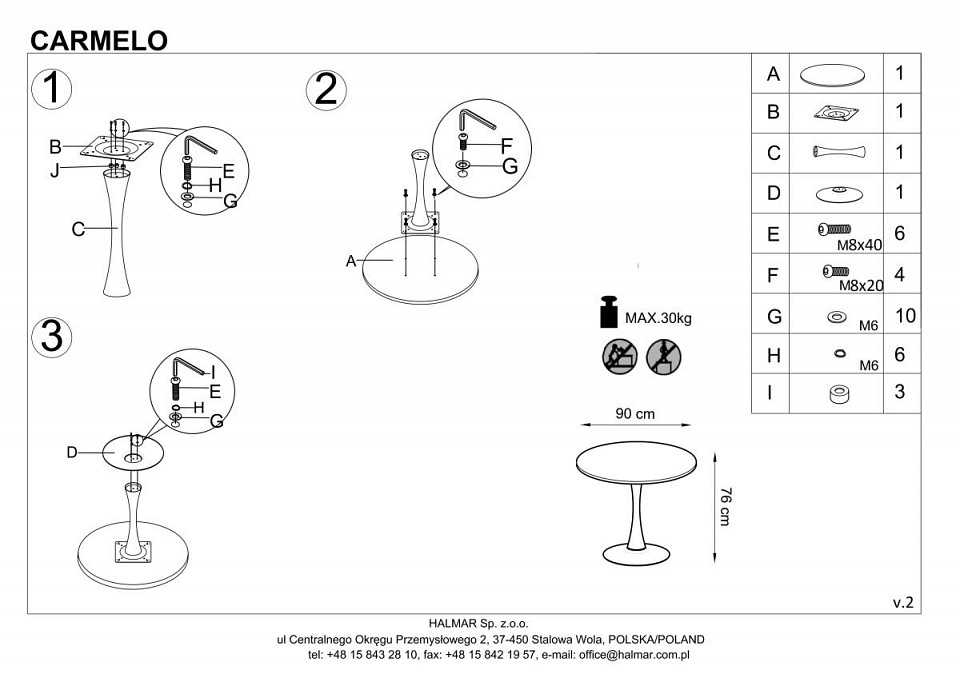 Стол обеденный carmelo