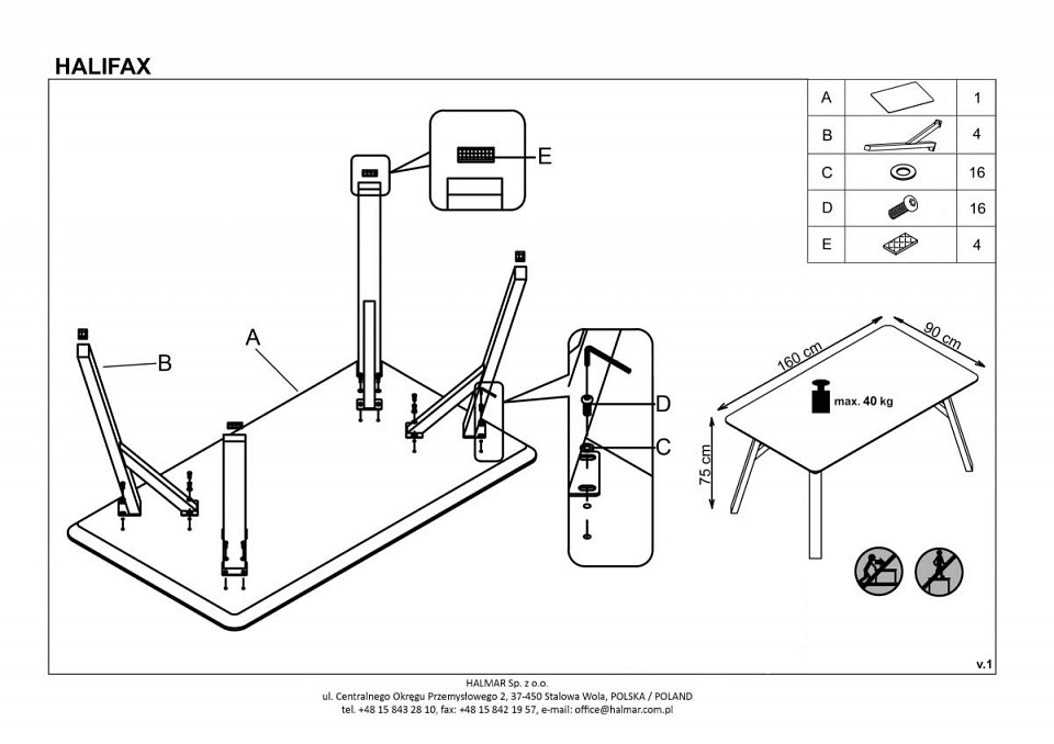 Стол обеденный halifax