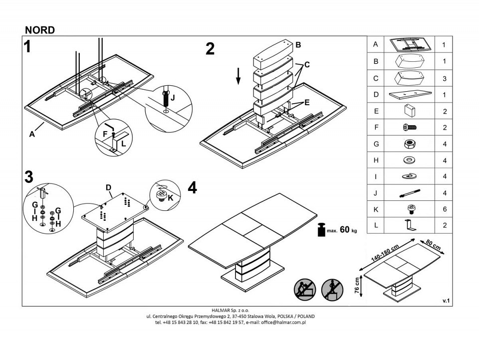 Стол обеденный nord