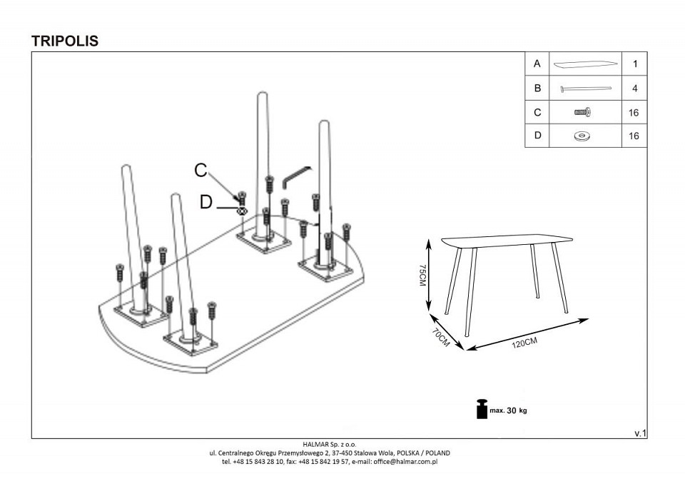 Стол обеденный tripolis