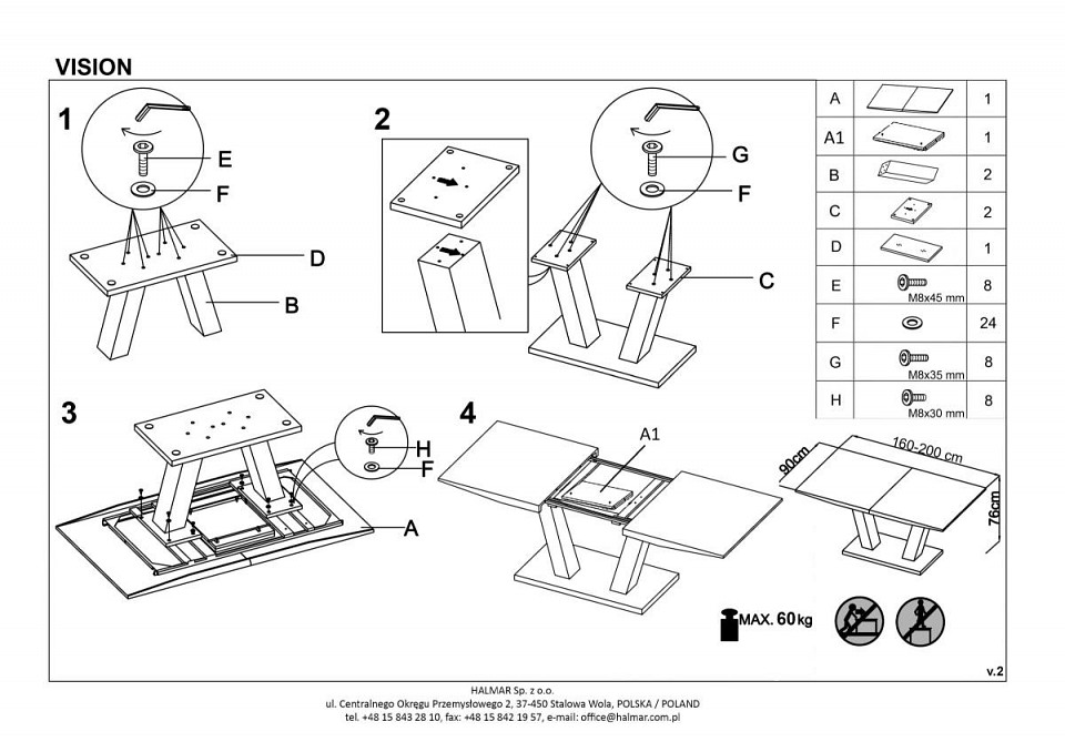 Стол обеденный vision