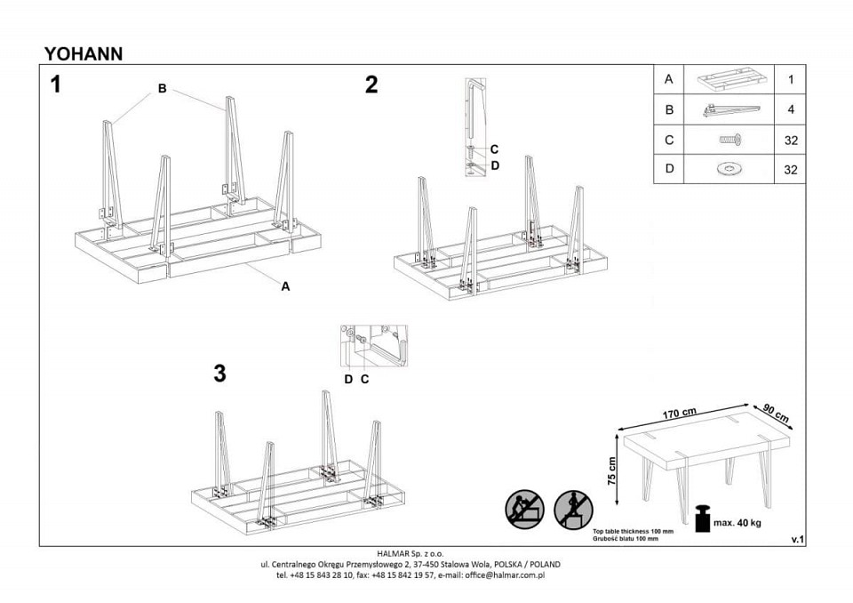 Стол обеденный yohann