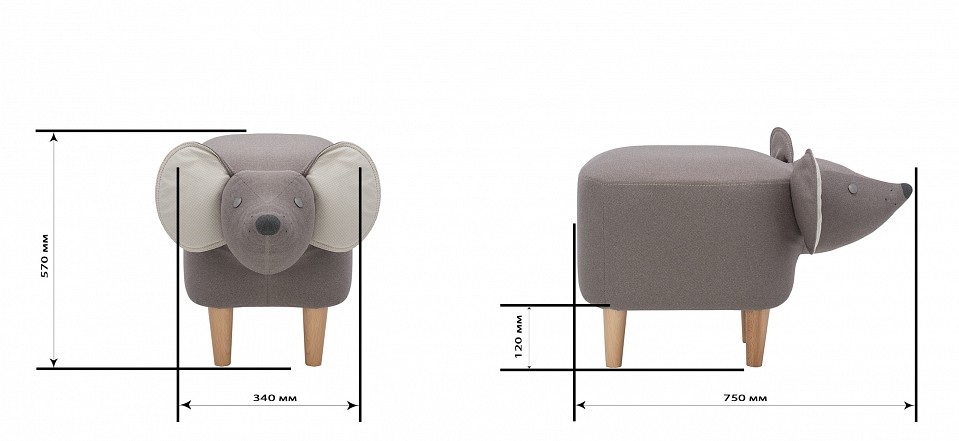 Пуф leset mouse combi