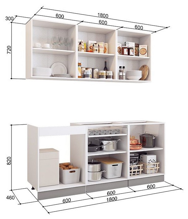 Гарнитур кухонный Бостон 1.8
