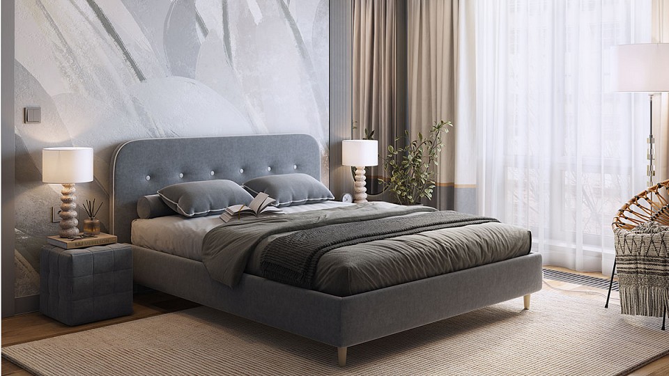 Кровать двуспальная Лео 2000x1600 мм