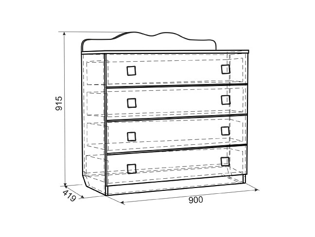 Комод Фэнтези mdf-06