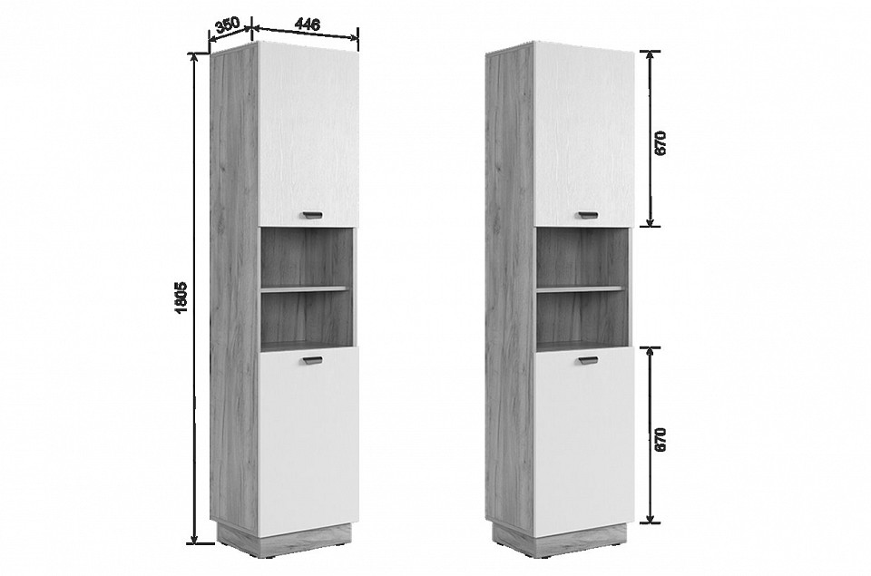 Шкаф комбинированный Моди