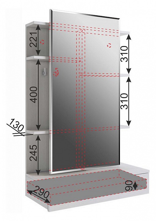 Стол туалетный Арина sta-01.1747