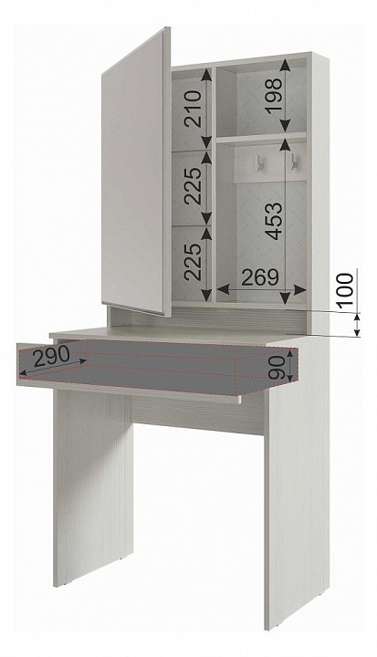 Стол туалетный Аурика sta-02.1747