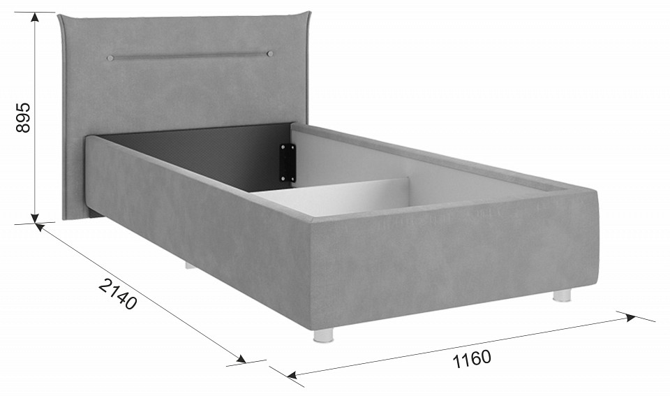 Кровать односпальная Квест