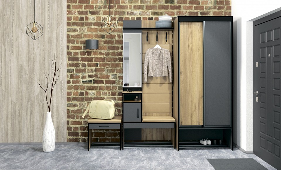 Вешалка с тумбой Ольга-лофт 1