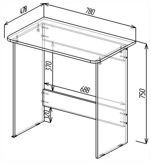 Стол письменный М-1