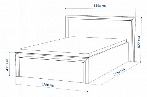 Кровать полутораспальная Нобиле Кр-120