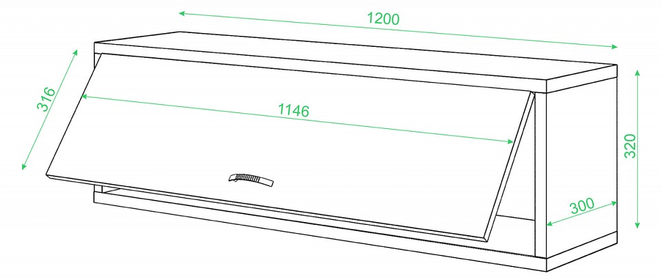 Полка книжная Домино ПК-30М