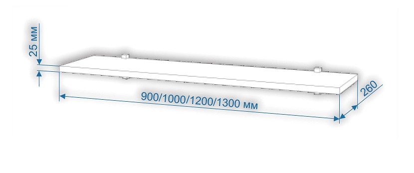 Полка навесная Нобиле ПНО-КнПН-100